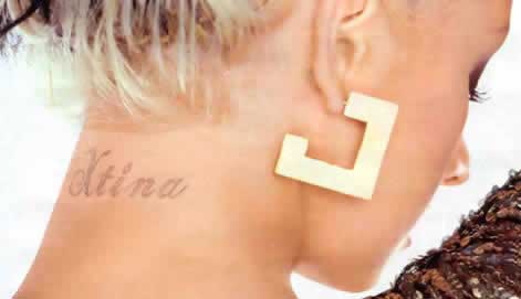 Christina Aguilera татуировка