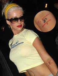 Christina Aguilera татуировка