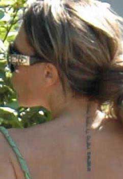 Victoria Beckham татуировка