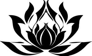 Черно-белый эскиз тату - цветок лотоса
