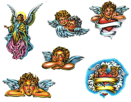 Эскизы татуировок с ангелами