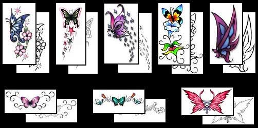Эскизы татуировок Бабочка