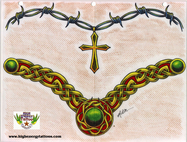 Эскиз Кельтской татуировки, тату крест, тату кулон