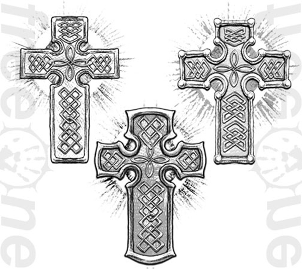Эскиз татуировки Кельтский крест