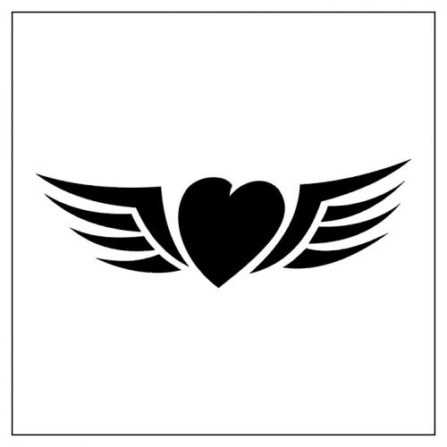 Эскиз татуировки: Сердце с крыльями