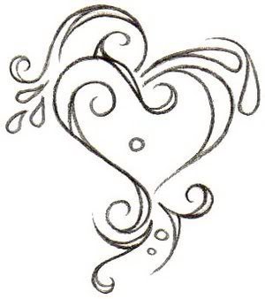 Эскиз татуировки: Эскиз сердечка с узорами