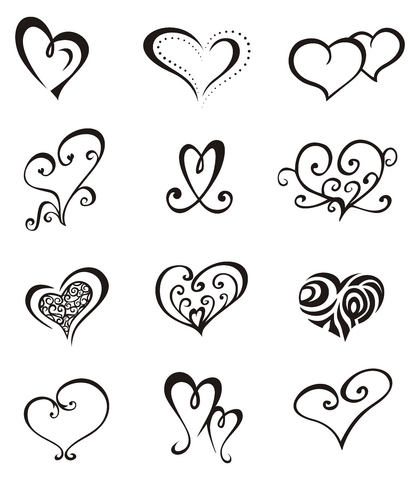 Эскиз татуировки: Эскизы с сердцем 1