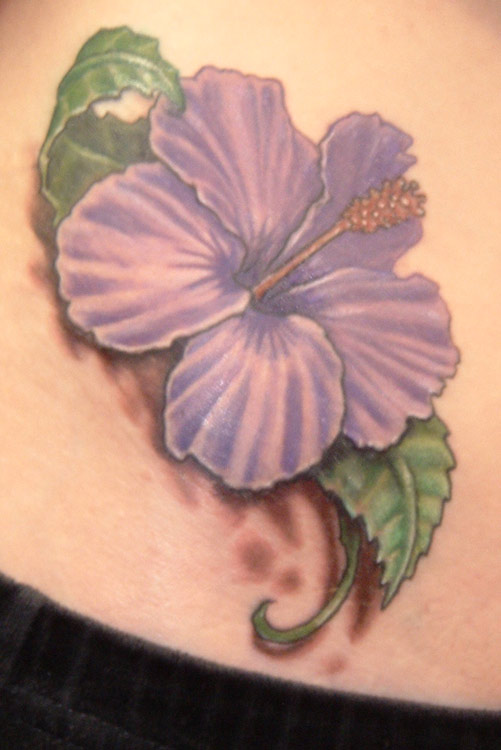 Татуировка с Гибискусом, значение татуировки Гибискус - гавайский цветок, фото тату Гибискус, Hibiscus Flowers Tattoos