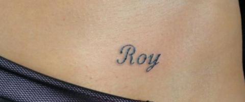 Тату надпись имя "Roy" "Рой"