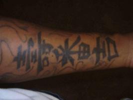 Тату китайские иероглифы на руке