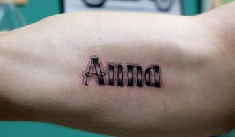 Татуировки надписи имена "Анна"