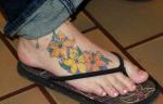 tattoo скорпион на ступне