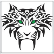 Эскиз татуировки трайбл тигр (Tribal Tiger)