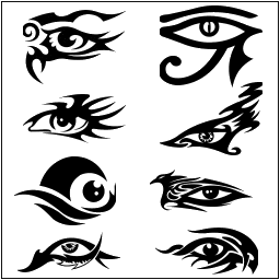 Эскиз татуировки трайбл глаза (Tribal Eyes)