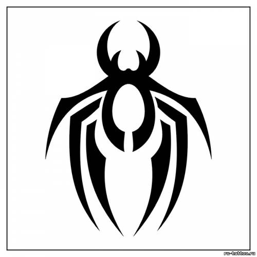 Эскиз татуировки трайбл паук (Tribal Spider)